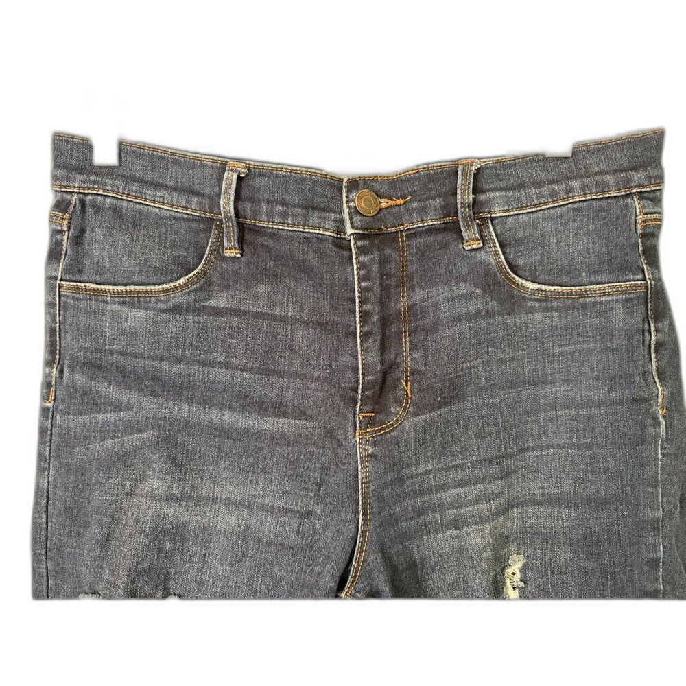 PacSun Dark Wash Distress Skinny Jeans 29 R High Rise Raw He Rip Ankle Jeggings - Picture 10 of 10